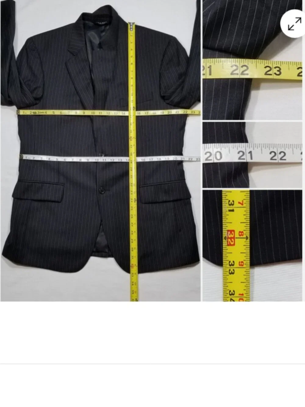 JOS. A. BANK Suit Jacket Pinstripe Wool 7067E1M